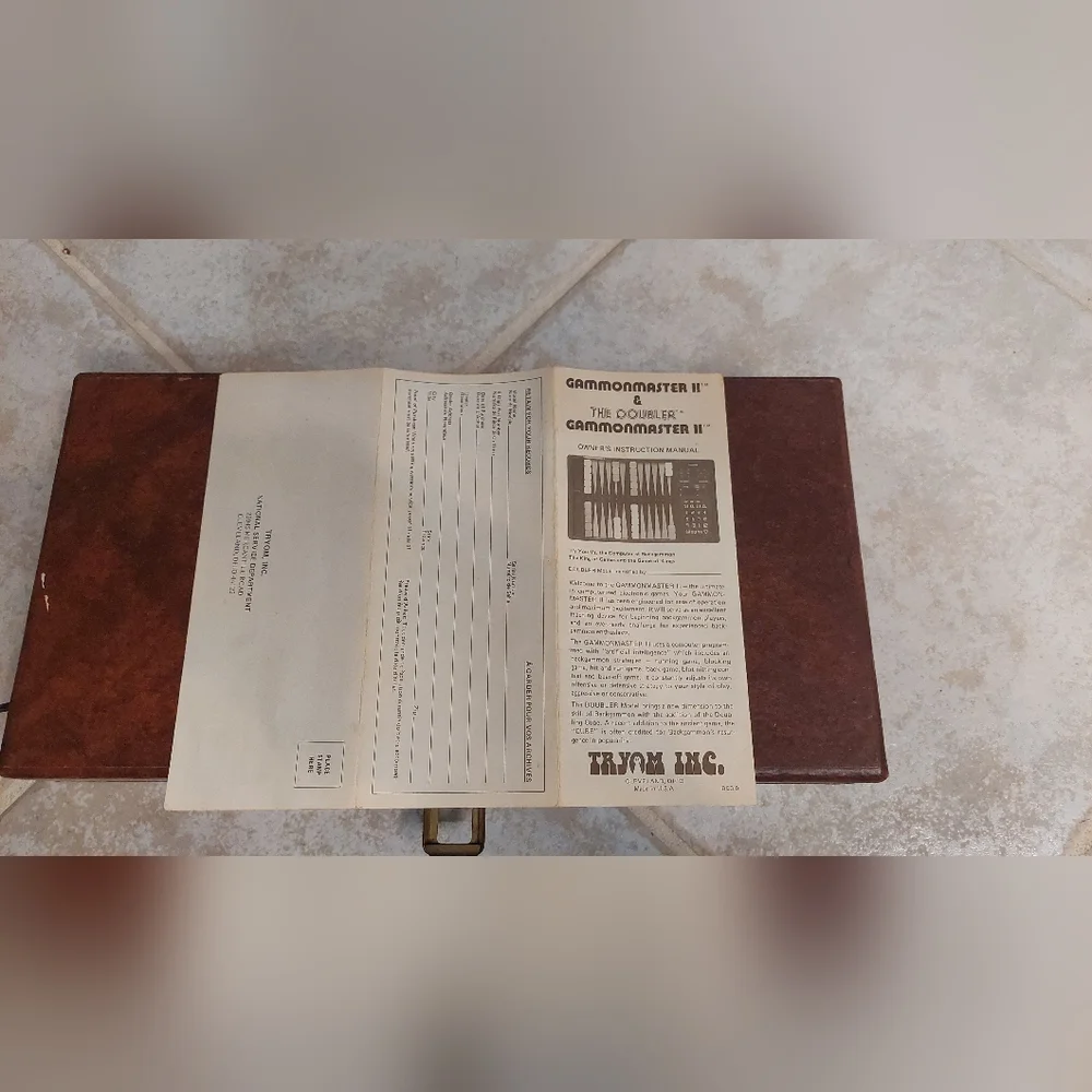 Vintage Electronic Backgammon Set with Accessories